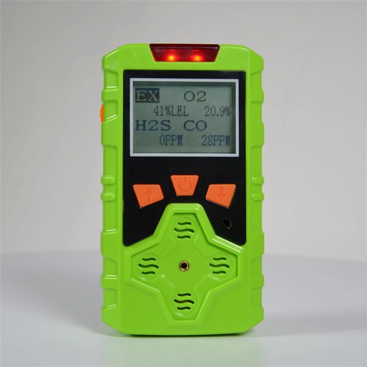 Venta caliente Multi portátil 4 en 1 Detector de gas con bomba de muestreo de aire y gas