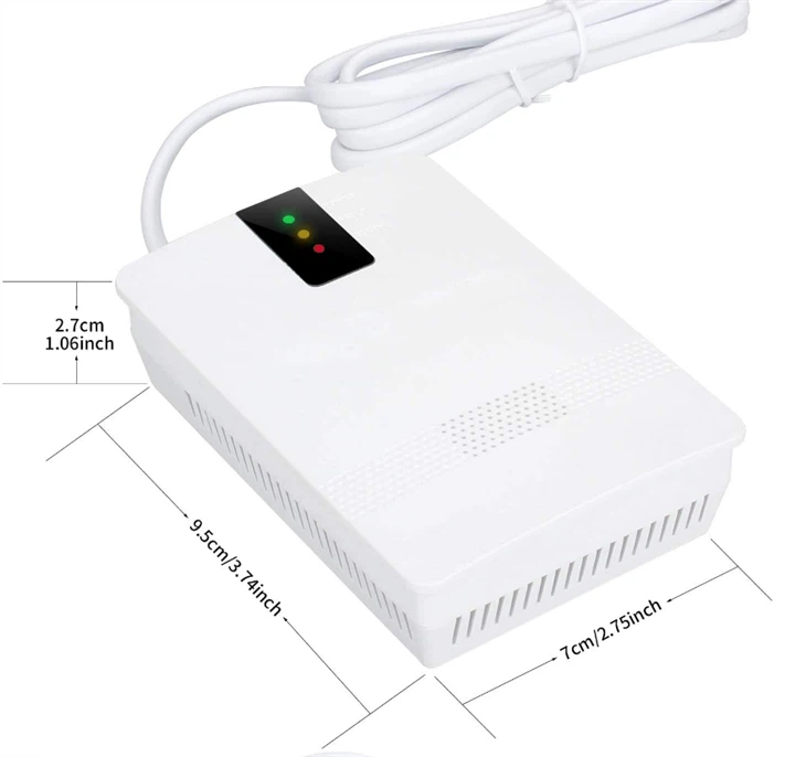 Detector de gas GLP natural para cocina residencial independiente